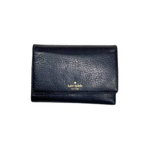 Kate Spade Black Leather Trifold Wallet